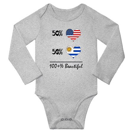 50% Uruguayan + 50% American = 100+% Beautiful Baby Long Sleeve Bodysuit (Gray 6 Months)
50% Uruguayan + 50% American = 100+% Beautiful Baby Long Sleeve Bodysuit (Gray 6 Months)