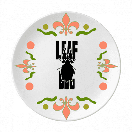 Insect Fear Animal worms Flower Ceramics Plate Tableware Dinner Dish