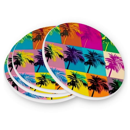 Round Coasters Modern Style Ceramic Coaster Waterproof and Durable Drink Coaster Coasters set of 4 Customizable Coasters 2pcs Colorful Art Palm Tree
Round Coasters Modern Style Ceramic Coaster Waterproof and Durable Drink Coaster Coasters set of 4 Customizable Coasters 2pcs Colorful Art Palm Tree