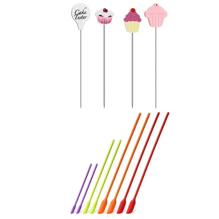 1SET Cake Tester Needles Reusable Cake Tasting Needles & Mini Silicone Spatulas 8 Pack Small Silicone Makeup Spatulas
1SET Cake Tester Needles Reusable Cake Tasting Needles & Mini Silicone Spatulas 8 Pack Small Silicone Makeup Spatulas