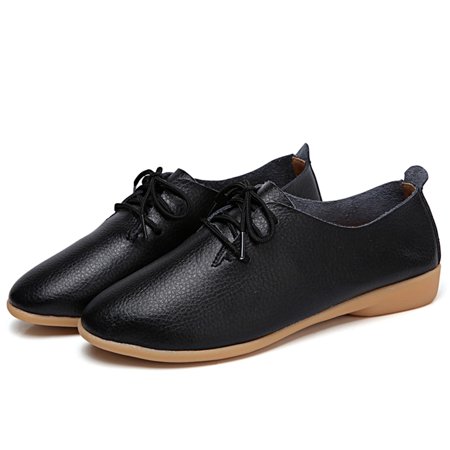Ykohkofe Fashion Womens Breathable Lace Up Shoes Flats Casual Shoes