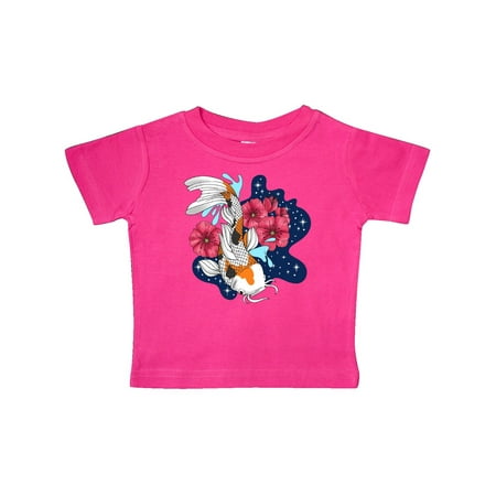 Inktastic Japanese Koi Fish Pond with Stars Gift Baby Boy or Baby Girl T-Shirt