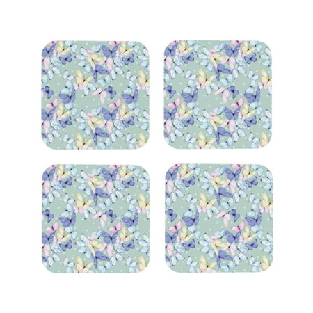 Coasters Set of 4 - Colorful Butterfly Drink Coasters for Tabletop Protection Leather Coasters for Living Room Decor and Housewarming Gift Square
Coasters Set of 4 - Colorful Butterfly Drink Coasters for Tabletop Protection Leather Coasters for Living Room Decor and Housewarming Gift Square