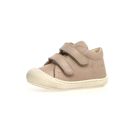 SP24 Naturino Mini Cocoon Velcro Bone Grey with Bone Sole