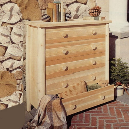 Rustic Natural Cedar Furniture Wheatfields Five Drawer Chest