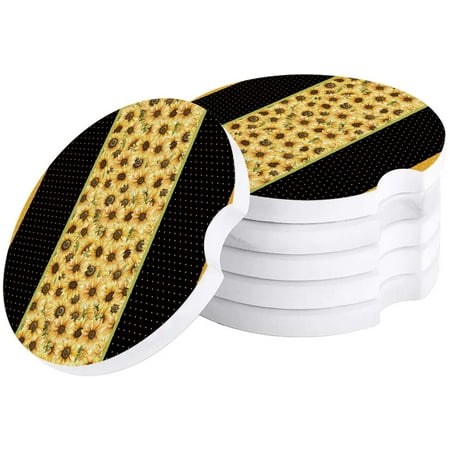ZHANZZK Summer Sunflower Wave Dot Set of 2 Car Coaster for Drinks Absorbent Ceramic Stone Coasters Cup Mat with Cork Base for Home Kitchen Room Coffee Table Bar Decor
ZHANZZK Summer Sunflower Wave Dot Set of 2 Car Coaster for Drinks Absorbent Ceramic Stone Coasters Cup Mat with Cork Base for Home Kitchen Room Coffee Table Bar Decor