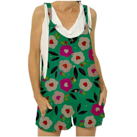 Dyegold Jumpsuits for Women Casual Loose Jumpsuits for Women Boho Floral Print Casual Summer Lightweight Short Bib Overalls Sleeveless Round Neck Rompers
Dyegold Jumpsuits for Women Casual Loose Jumpsuits for Women Boho Floral Print Casual Summer Lightweight Short Bib Overalls Sleeveless Round Neck Rompers