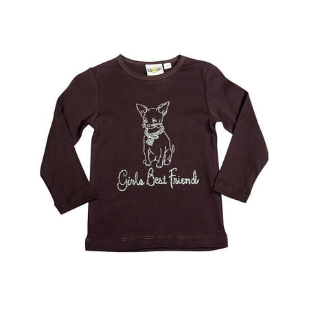 Lemon - Little Girls Long Sleeve Top 35949-3T (brown)
