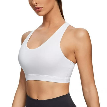 Women s Fitness Beauty Back Hollow Comfortable Running Nude Skin-Friendly No Steel Ring Sports Underwear White XXL