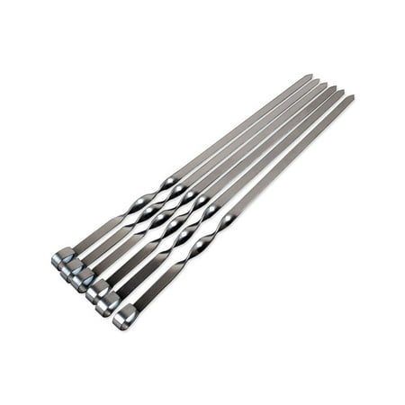TureClos 6 Pieces Barbecue Grilled Skewers Stainless Steel Heavy-Duty Forks Kit Wear-Resistant Roast Stick Outdoor Restaurant Picnic
TureClos 6 Pieces Barbecue Grilled Skewers Stainless Steel Heavy-Duty Forks Kit Wear-Resistant Roast Stick Outdoor Restaurant Picnic
