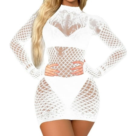 EUHDSSDE Follure Womens Transparent Pajamas Underwear Mesh Long Sleeves Sexy Backless Dress Pajamas Underwear
EUHDSSDE Follure Womens Transparent Pajamas Underwear Mesh Long Sleeves Sexy Backless Dress Pajamas Underwear
