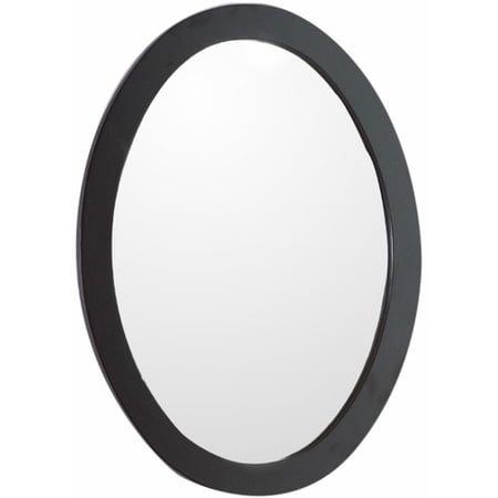 Bellaterra Home Oval framed mirror-manufactured wood-espresso