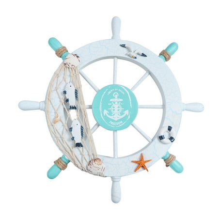 Nautical Beach Wooden Boat Ship Steering Wheel Fishing Net Shell Home Wall Decor (Swim ring)
Nautical Beach Wooden Boat Ship Steering Wheel Fishing Net Shell Home Wall Decor (Swim ring)