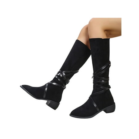 SIMANLAN Womens Mid-Calf Boot Chunky Western Cowgirl Boots Pointed Toe Vintage Shoes Walking Lightweight Knee-High Dress Multi-Strap Black Knee-High 7.5
SIMANLAN Womens Mid-Calf Boot Chunky Western Cowgirl Boots Pointed Toe Vintage Shoes Walking Lightweight Knee-High Dress Multi-Strap Black Knee-High 7.5