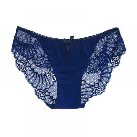 Monfince Womens Sexy Underwear Lace Panties Low Waisted Plus Size Ladies Brief