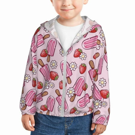 Zeuib Strawberry Popsicle Print Girls & Boys Sun Protection Hoodie with UPF 50+ Children’s Quick-Dry Jacket Perfect for Outdoor Activities-5 Years
Zeuib Strawberry Popsicle Print Girls & Boys Sun Protection Hoodie with UPF 50+ Children’s Quick-Dry Jacket Perfect for Outdoor Activities-5 Years