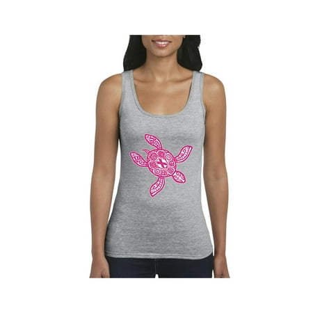 Hawaiian Sea Turtle in Pink Hawaii Kauai Maui Oahu Women's Tank Top Clothes