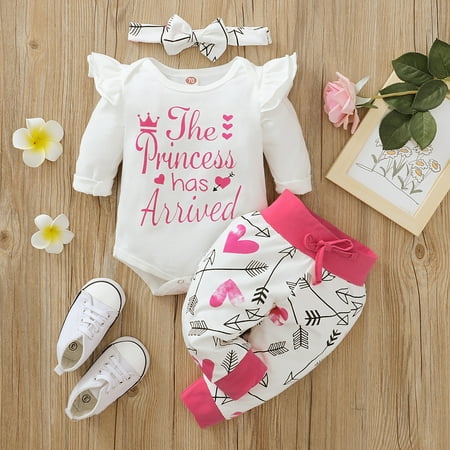 Leutsin Baby Boys Short-Sleeve Bodysuit Newborn Infant Baby Girl Letter Romper Tops Pants Headbands Princess Set Outfits
Leutsin Baby Boys Short-Sleeve Bodysuit Newborn Infant Baby Girl Letter Romper Tops Pants Headbands Princess Set Outfits