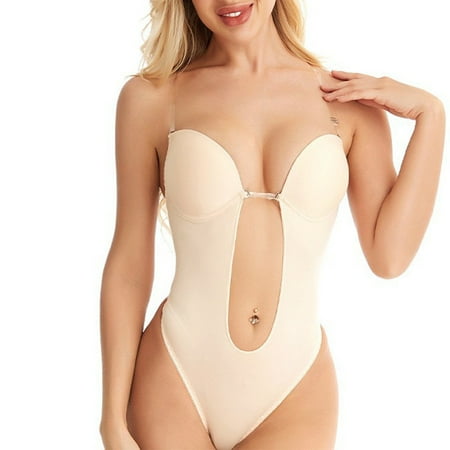 ALSLIAO Women Invisible Push Up Bra Bodysuit Thong Convertible Backless Full Body Shaper Color L-36/80B 
ALSLIAO Women Invisible Push Up Bra Bodysuit Thong Convertible Backless Full Body Shaper Color L-36/80B