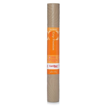 Con-Tact Brand Grip Premium Embossed Non-Adhesive Non-Slip Taupe Shelf and Drawer Liner (Pack of 4)