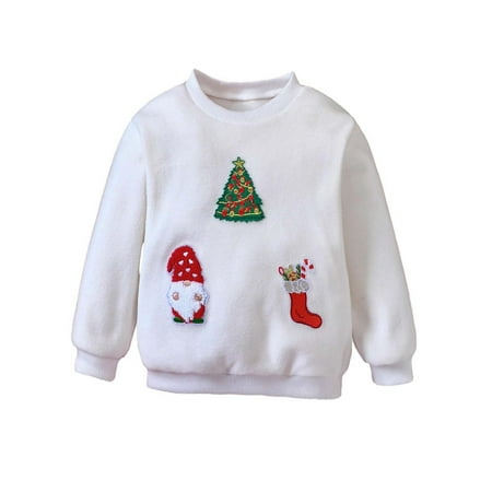 Otqutp Workout Round Neck for Baby Toddler Kids Christmas Sweatshirt Little Girls Boys Santa Shirts Cute Xmas Graphic Pullover Tops Fall Winter Baby Clothes(White 12-18 Months)
Otqutp Workout Round Neck for Baby Toddler Kids Christmas Sweatshirt Little Girls Boys Santa Shirts Cute Xmas Graphic Pullover Tops Fall Winter Baby Clothes(White 12-18 Months)