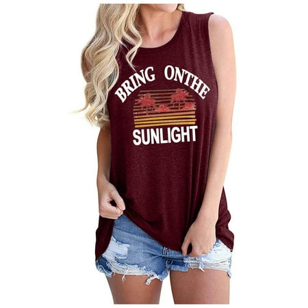Women Letters Printing Sleeveless O-Neck Vest Tank Shirt Tunic Blouse Tops Slimming Top Women Mens Running 2xl Tops for Women plus Size Sequin Top for Women Apparel Bra Womens T Shirts Blouses Women
Women Letters Printing Sleeveless O-Neck Vest Tank Shirt Tunic Blouse Tops Slimming Top Women Mens Running 2xl Tops for Women plus Size Sequin Top for Women Apparel Bra Womens T Shirts Blouses Women