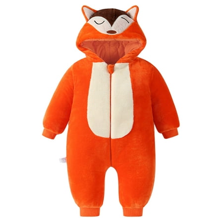 Capreze One Piece Fleece Romper Thicken Winter Outwear Outfits for Baby Cute Hoodie Onesies Party Long Sleeve Hooded Jumpsuit Orange 100cm
Capreze One Piece Fleece Romper Thicken Winter Outwear Outfits for Baby Cute Hoodie Onesies Party Long Sleeve Hooded Jumpsuit Orange 100cm