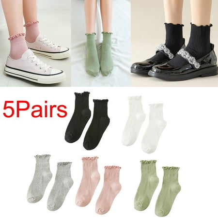 5 Pairs Women Kawaii Cute Frilly Ruffle Socks Cotton Japanese Fashion Woman Crew Socks Female Designer Socks
5 Pairs Women Kawaii Cute Frilly Ruffle Socks Cotton Japanese Fashion Woman Crew Socks Female Designer Socks
