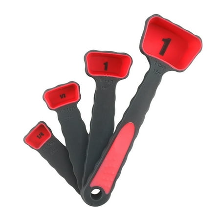 Hariumiu Measuring Cup Set 4pcs Measuring Spoon Cup Set High Temperature Resistance Comfortable Grip Foldable with Hanging Hole Baking Cooking Kitchen Silicone
Hariumiu Measuring Cup Set 4pcs Measuring Spoon Cup Set High Temperature Resistance Comfortable Grip Foldable with Hanging Hole Baking Cooking Kitchen Silicone