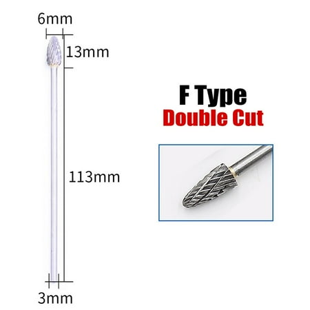 1pc Rotary Files Burring Bit Files Tungsten Carbide Engraving Milling Cutter Double Cut 3mm Shank 6mm Head Grinder Accessories
1pc Rotary Files Burring Bit Files Tungsten Carbide Engraving Milling Cutter Double Cut 3mm Shank 6mm Head Grinder Accessories