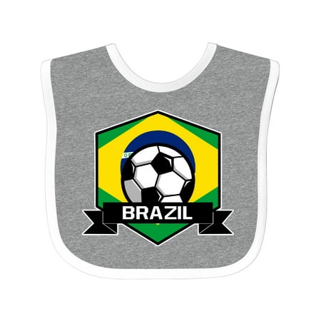 Inktastic Soccer Brazil Flag Banner Gift Baby Boy or Baby Girl Bib