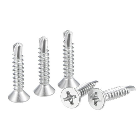 Uxcell #6 x 5/8 410 Stainless Steel Full Thread Phillips Head Self Drilling Screws 100 Pack
Uxcell #6 x 5/8 410 Stainless Steel Full Thread Phillips Head Self Drilling Screws 100 Pack