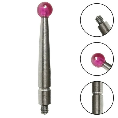 Contact Points for Dial Test Indicator M1.6 Thread 3mm Red gemstone Ball 20.9mm