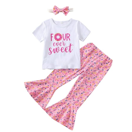 Bebiullo Toddler Baby Girl 2nd Birthday Outfit Two Sweet Short Sleeve T-Shirt Donut Flare Pants Summer Clothes Set 3pcs Clothing White Pink 4-5Years
Bebiullo Toddler Baby Girl 2nd Birthday Outfit Two Sweet Short Sleeve T-Shirt Donut Flare Pants Summer Clothes Set 3pcs Clothing White Pink 4-5Years