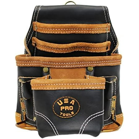 Carpenter Tool Pouch Leather Tool Pouch with 10 Pockets and 2 Hammer Holders Tool Belt Pouch for Framer and Carpenter
Carpenter Tool Pouch Leather Tool Pouch with 10 Pockets and 2 Hammer Holders Tool Belt Pouch for Framer and Carpenter