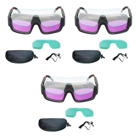 3X Solar Powered Darkening Welding Mask Goggles Welder Glasses with 15 Pcs PC Protective Lenses and Storage Case
3X Solar Powered Darkening Welding Mask Goggles Welder Glasses with 15 Pcs PC Protective Lenses and Storage Case
