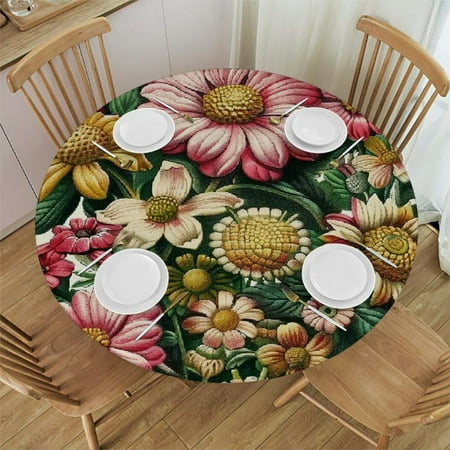 Orinice Flowers Leaves Round Table Cover Stain Resistant Washable Perfect for Indoor Outdoor Kitchen Dining Wedding Parties Elastic Edge 100% Polyester Fiber 46-50
Orinice Flowers Leaves Round Table Cover Stain Resistant Washable Perfect for Indoor Outdoor Kitchen Dining Wedding Parties Elastic Edge 100% Polyester Fiber 46-50