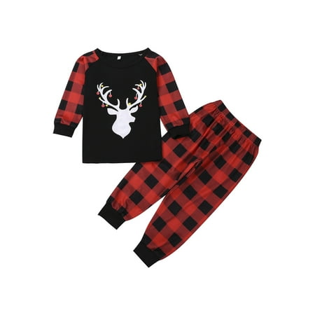 Nokpsedcb Christmas Family Matching Pajamas Set Parent-child Elk T-shirt Plaid Pants Homewear Set Red Black Child 6T
Nokpsedcb Christmas Family Matching Pajamas Set Parent-child Elk T-shirt Plaid Pants Homewear Set Red Black Child 6T
