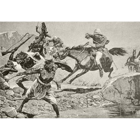 Posterazzi Skirmish At A Waterhole In The Sudan Between British Cavalry & Sudanese Tribesmen During The Mahdist War From Afrika, Dets Opdagelse, Erobring Og Kolonisation Published In
