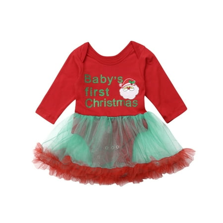 Newborn Baby Girl Christmas Romper Dress Christmas Outfit Santa Claus Print Lace Tutu Party Jumpsuit for Infant Girls
Newborn Baby Girl Christmas Romper Dress Christmas Outfit Santa Claus Print Lace Tutu Party Jumpsuit for Infant Girls