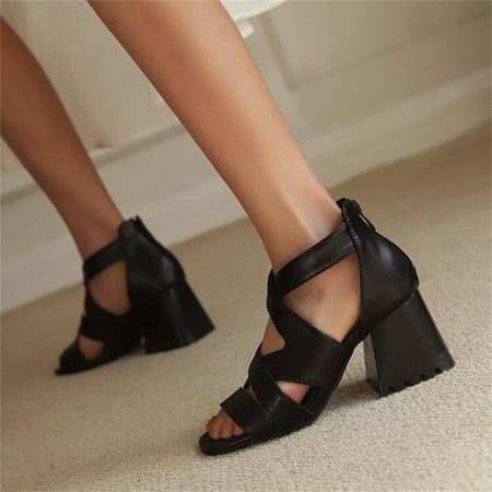 Sandals Women Women Shoes Hollow Out High Heel Leopard Fish Mouth Shoes Flock Black 39
Sandals Women Women Shoes Hollow Out High Heel Leopard Fish Mouth Shoes Flock Black 39