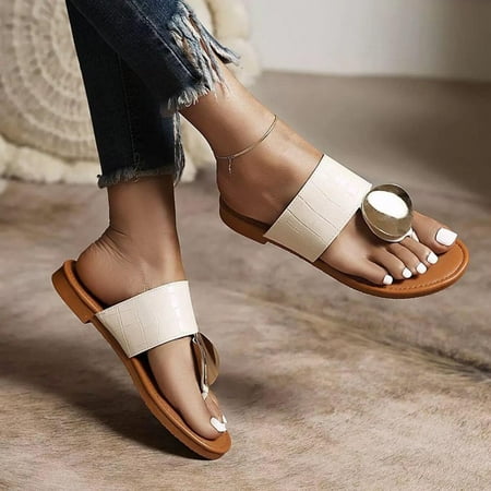 Binmer Sandals All-Match Flat Slippers Non-Slip Outdoor Sandals