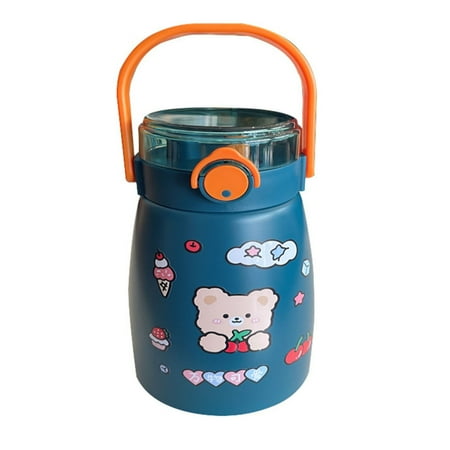 800ml Cartoon Thermal Mug with Straw Leak-proof Stainless Steel Insulating Mug Dark Blue 800ML
800ml Cartoon Thermal Mug with Straw Leak-proof Stainless Steel Insulating Mug Dark Blue 800ML