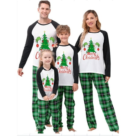 Ma&Baby Matching Family Pajamas Sets Christmas PJ s Christmas Tree Print Tee and Plaid Pants Loungewear
Ma&Baby Matching Family Pajamas Sets Christmas PJ s Christmas Tree Print Tee and Plaid Pants Loungewear