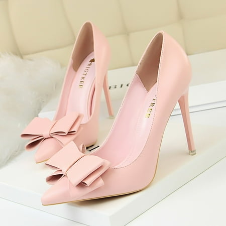 Women Fetish 10.5cm High Heels Blue Yellow Pumps Butterfly Knot Leather Stiletto Heels Lady Escarpins Wedding Party Event Shoes Pink 36
Women Fetish 10.5cm High Heels Blue Yellow Pumps Butterfly Knot Leather Stiletto Heels Lady Escarpins Wedding Party Event Shoes Pink 36
