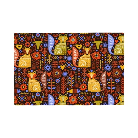 Placemats Set of 4 colorful fox Heat Resistant Non - Slip Place mats Waterproof table mat for Kitchen Dining-6片装
Placemats Set of 4 colorful fox Heat Resistant Non - Slip Place mats Waterproof table mat for Kitchen Dining-6片装