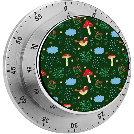 Bird and Mushroom 60-Minute Visual Countdown Timer with Magnetic Back Time Management Tool for Timeouts Kitchen Study Working
Bird and Mushroom 60-Minute Visual Countdown Timer with Magnetic Back Time Management Tool for Timeouts Kitchen Study Working