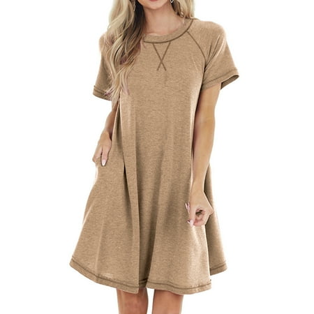 Saodimallsu Womens Short Sleeve Dress Casual Loose Fit Nightgowns Oversize Swing Dresses
Saodimallsu Womens Short Sleeve Dress Casual Loose Fit Nightgowns Oversize Swing Dresses