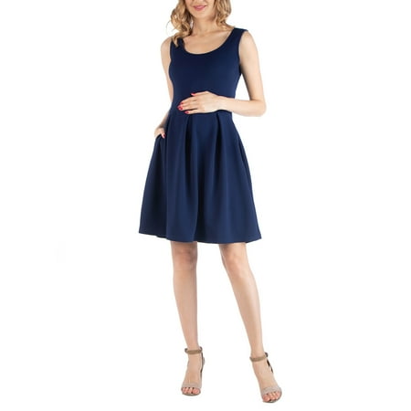 24seven Comfort Apparel Sleeveless Pleated Maternity Dress with Pockets M0116187 Made in USA
24seven Comfort Apparel Sleeveless Pleated Maternity Dress with Pockets M0116187 Made in USA