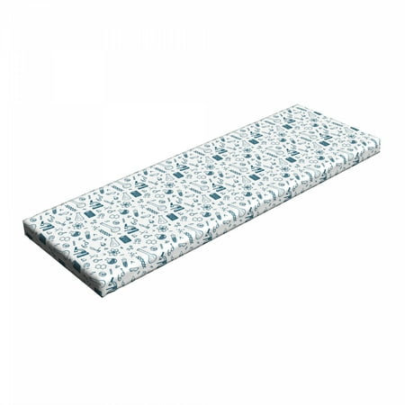 Lab Bench Pad Doodle Drawing Style Medical College Study Chemical Illustration HR Foam Cushion with Decorative Fabric Cover 45 x 15 x 2 Petrol Blue and White by Ambesonne
Lab Bench Pad Doodle Drawing Style Medical College Study Chemical Illustration HR Foam Cushion with Decorative Fabric Cover 45 x 15 x 2 Petrol Blue and White by Ambesonne